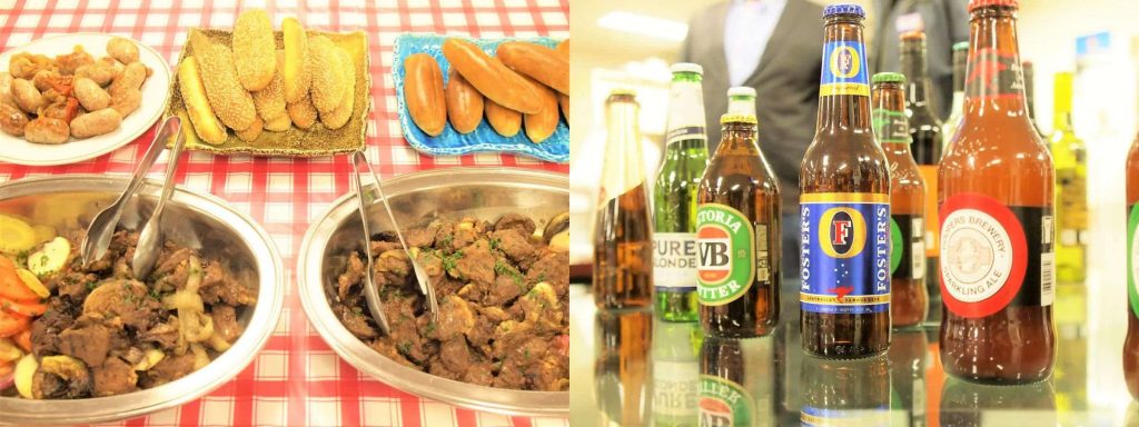 Australian food and beer